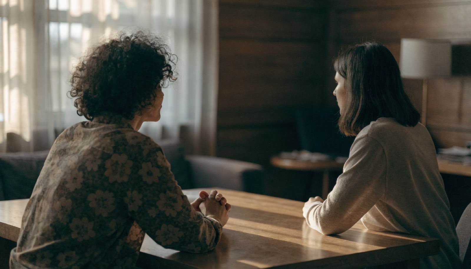Casal conversando em ambiente descontraído
