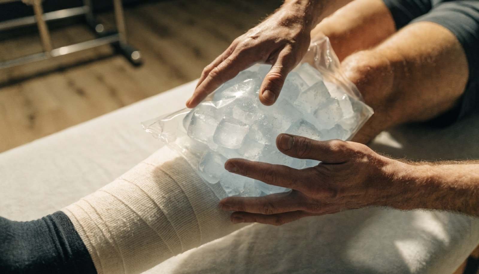 Fisioterapia esportiva em atleta