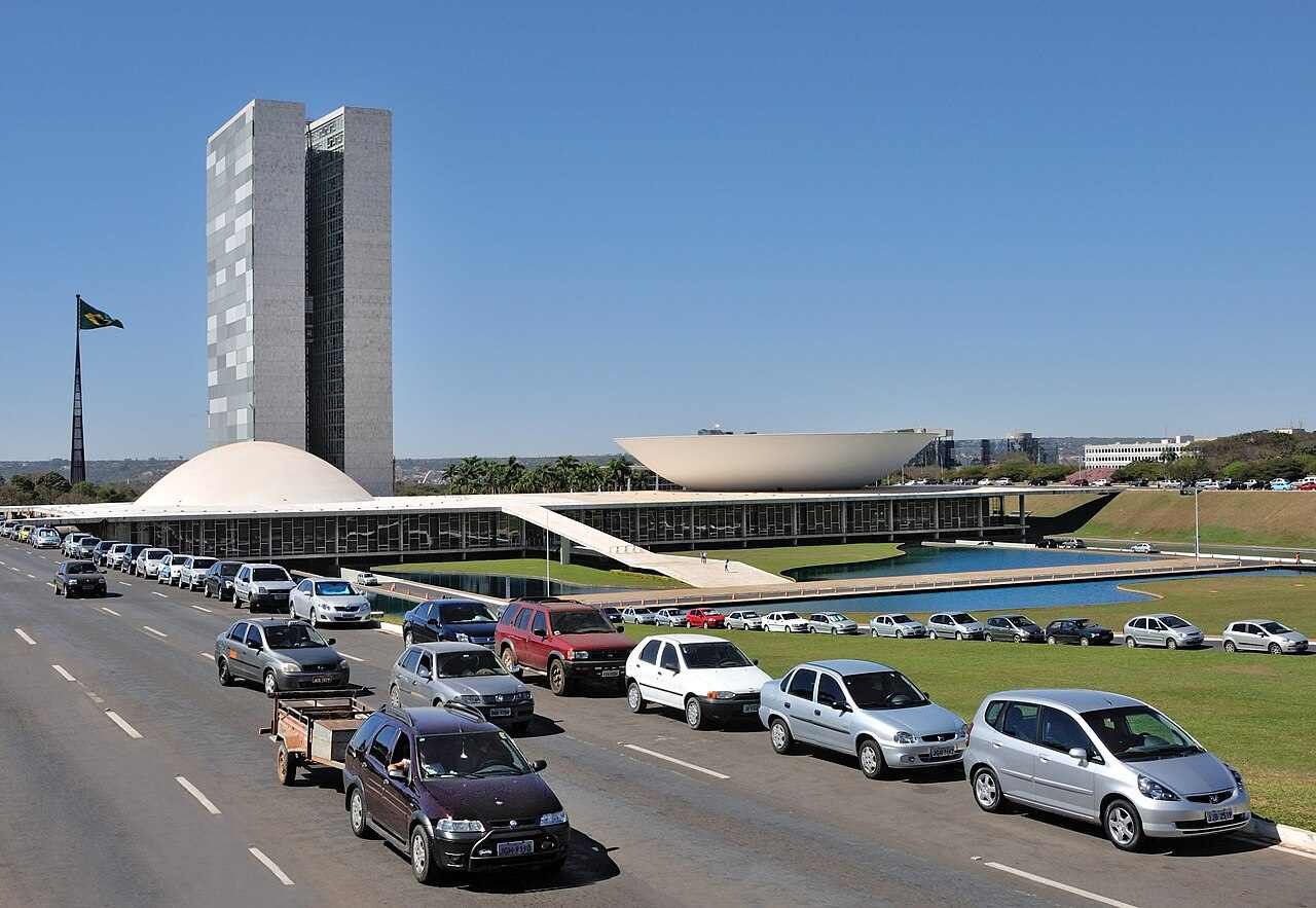 Vista aérea do Congresso Nacional, em Brasília