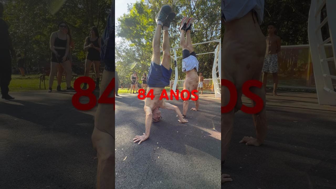 Miniatura do vídeo sobre praticante de calistenia de 84 anos