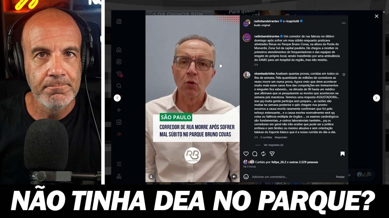 Miniatura do vídeo do canal Corrida no Ar sobre falha de segurança em parque público após morte de corredor