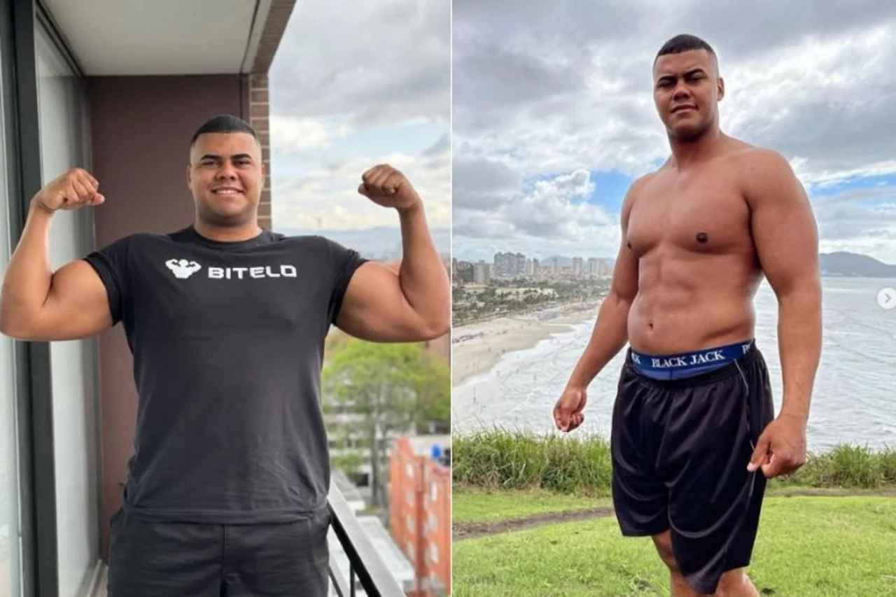 Atleta negro de powerlifting realizando levantamento terra